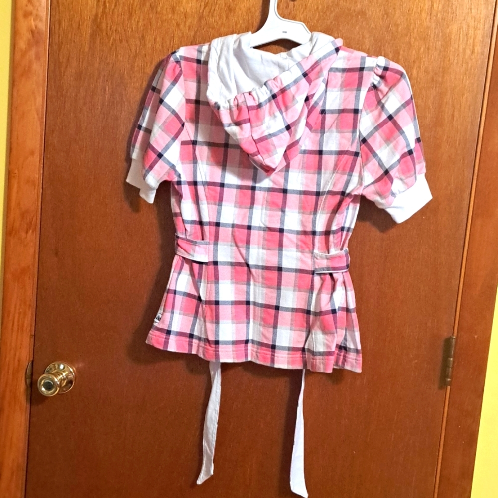 Juniors Self Esteem Short Sleeve Button Up Jacket Size Medium - Picture 6 of 10